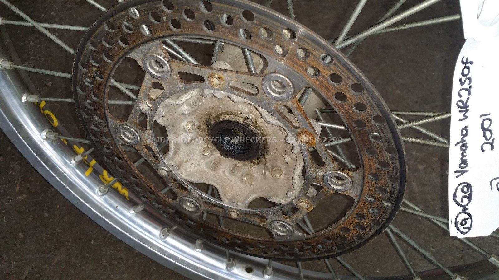 Front Brake Disc Rotor off a Yamaha WR250F WRF 250 2001 01
