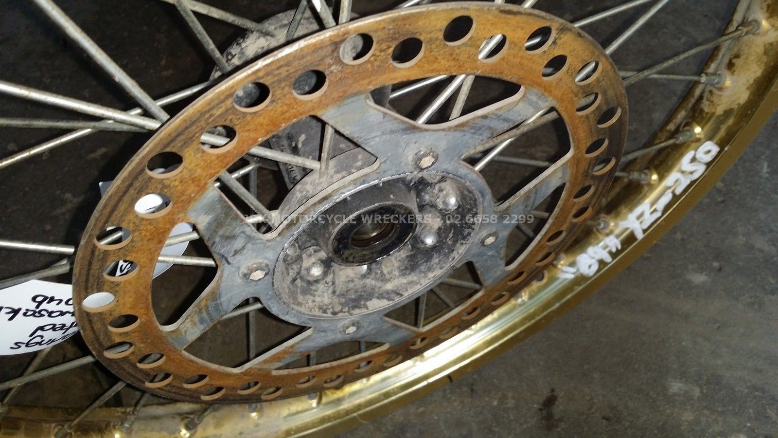 Front Brake Disc Rotor off a Yamaha YZ250 YZ 250 1989 89