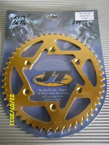JT KTM Husaberg SX EXC 50 Tooth Rear Sprocket Gold