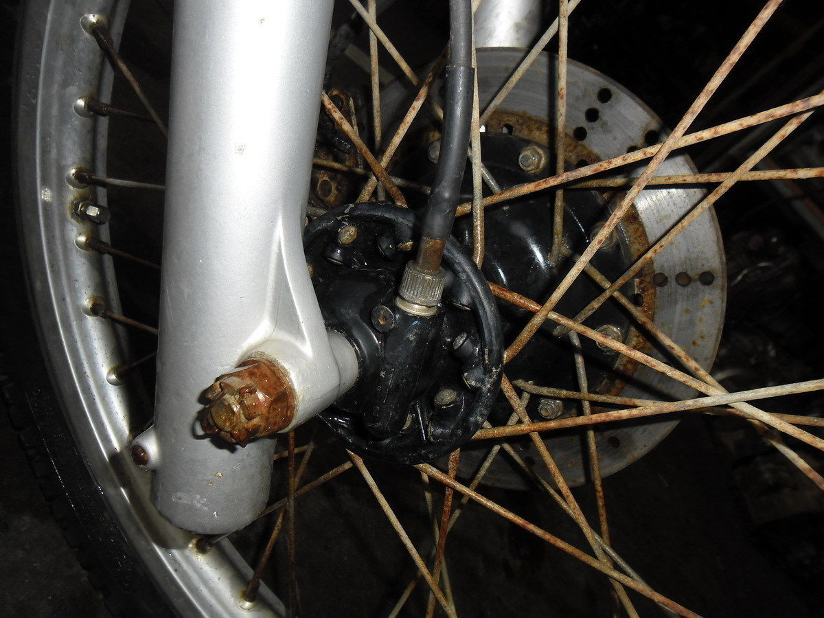 Kawasaki KLR250 KLR 250 1994 94 Front Axle