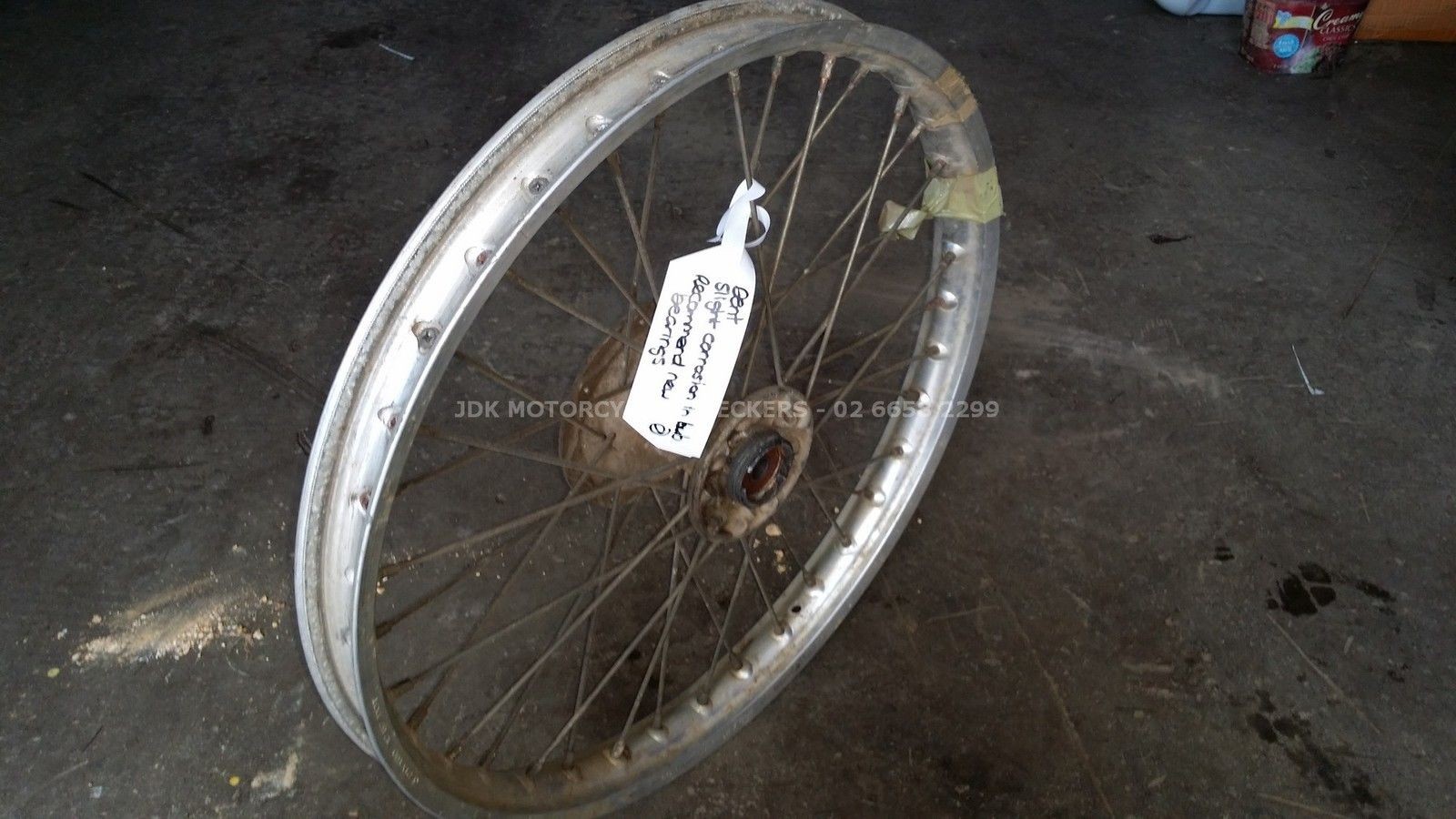 Front Wheel Hub Spokes Rim off a Kawasaki KDX200 KDX 200 1988 88