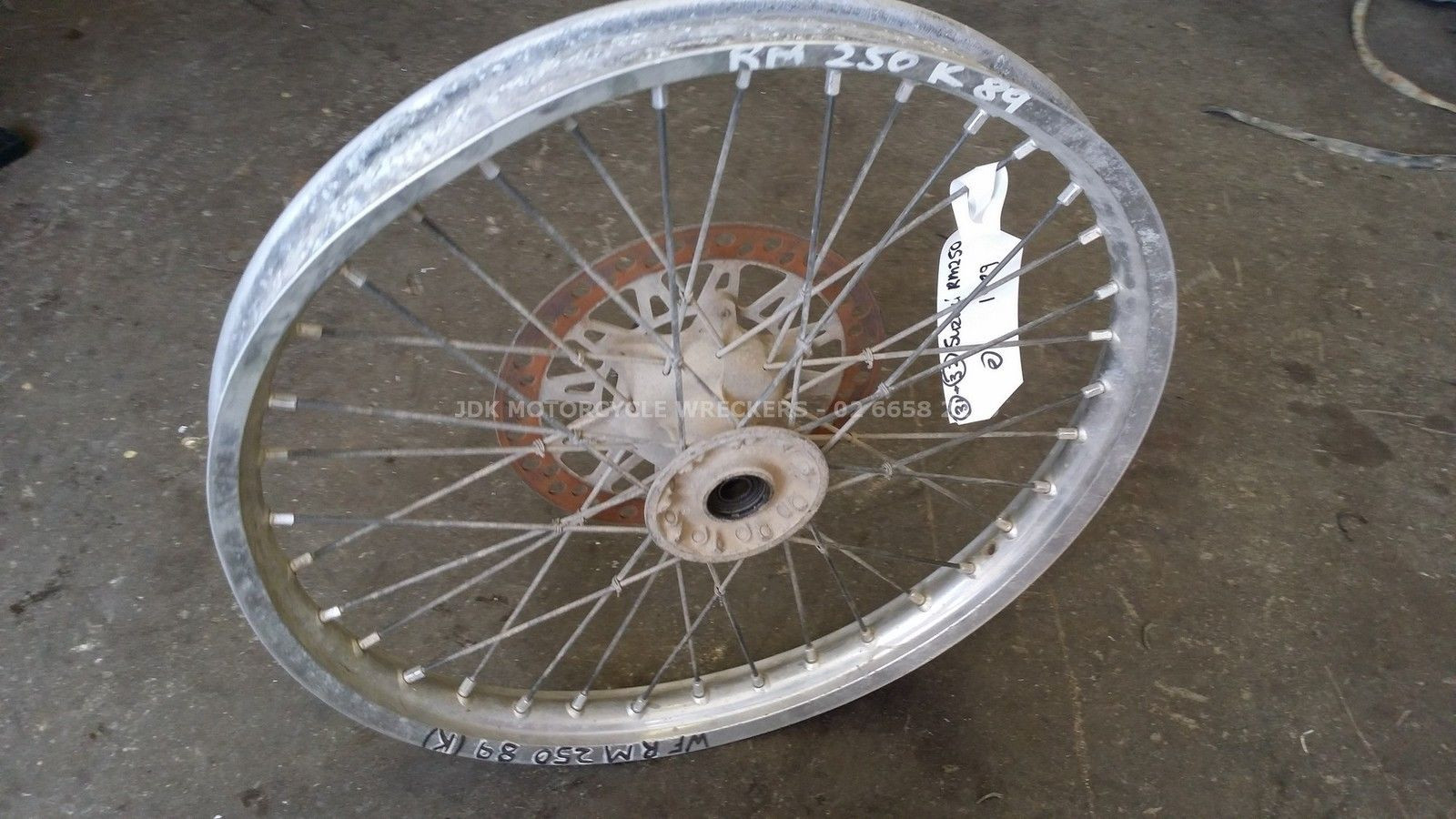 Front Wheel Hub Spokes Rim off a Suzuki RM250 RM 250 125 1989 89