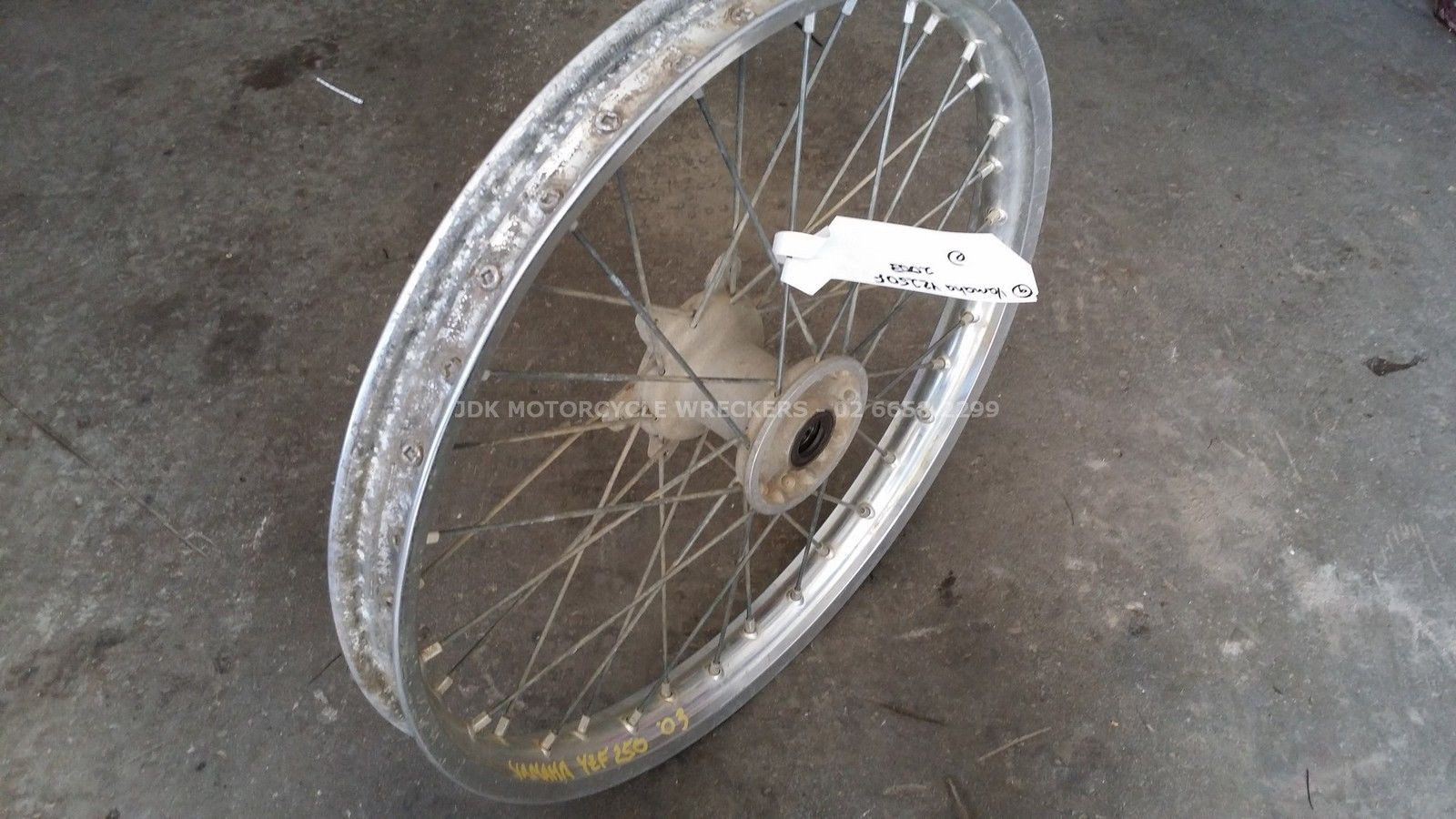Front Wheel Hub Spokes Rim off a Yamaha YZ250F YZF 250 2003 03 250 WRF
