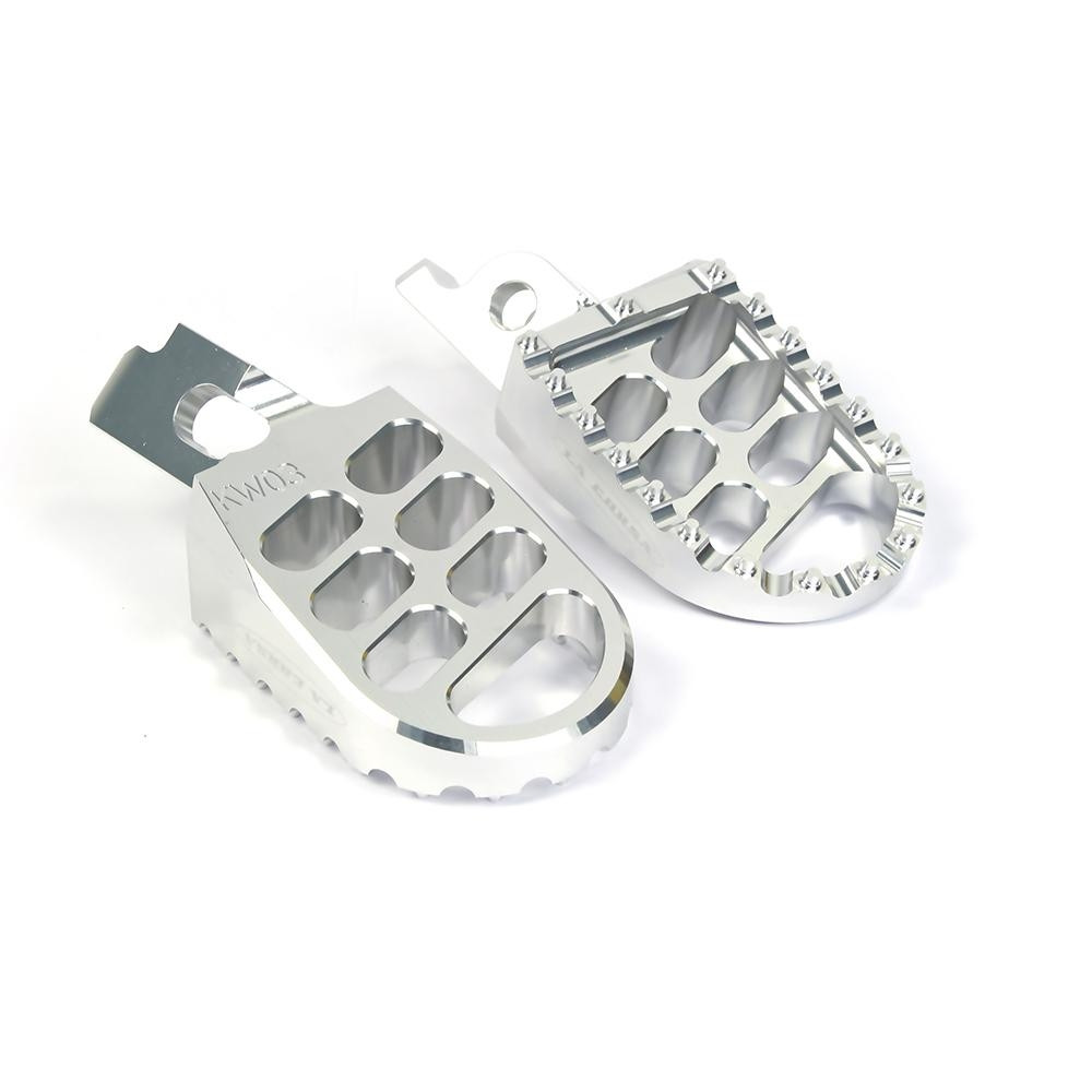 New Silver Footpegs Kawasaki KX250 KX 250 Foot Peg 2005-2008