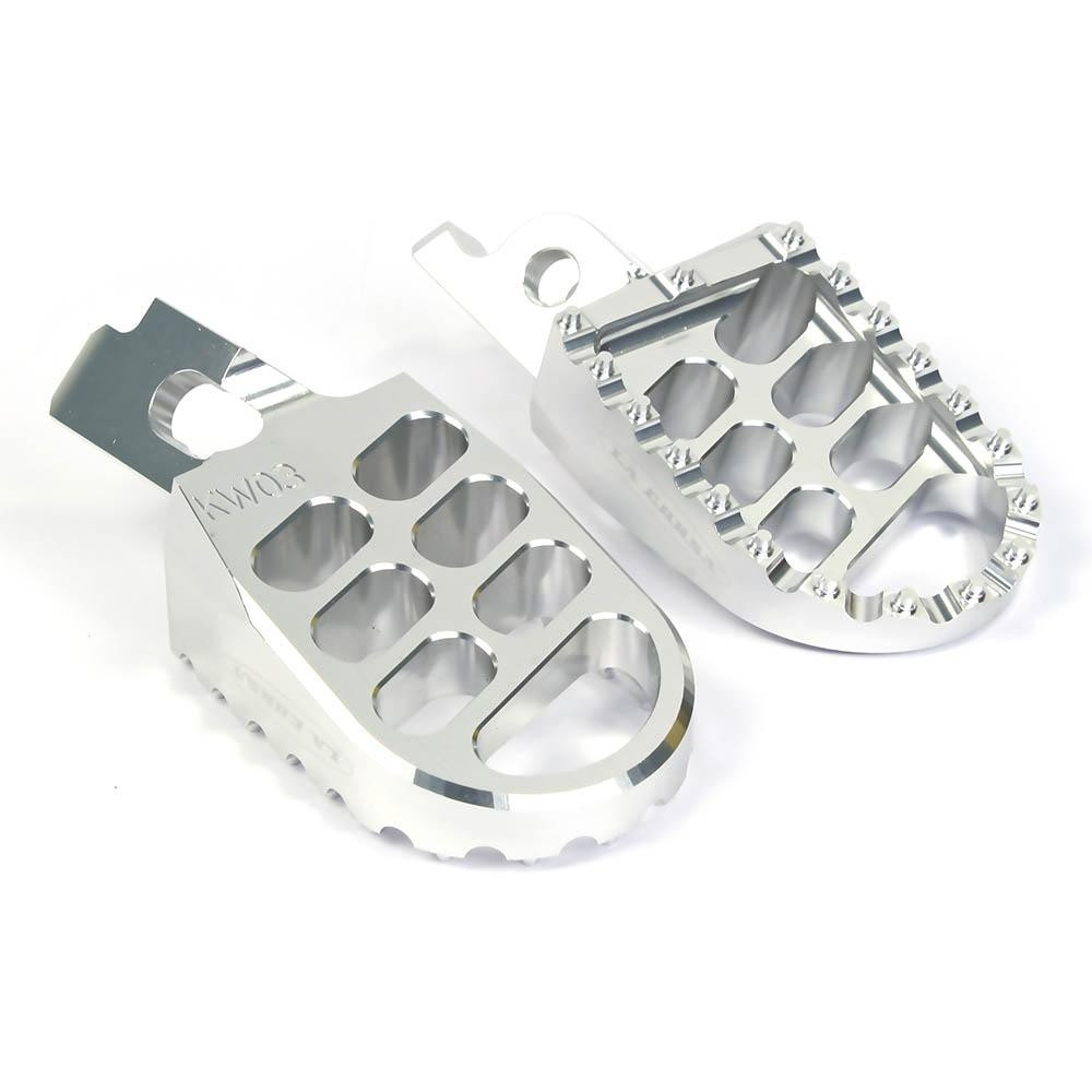 New Silver Footpegs Suzuki RMZ450 RMZ 450 Foot Peg 2008-2009