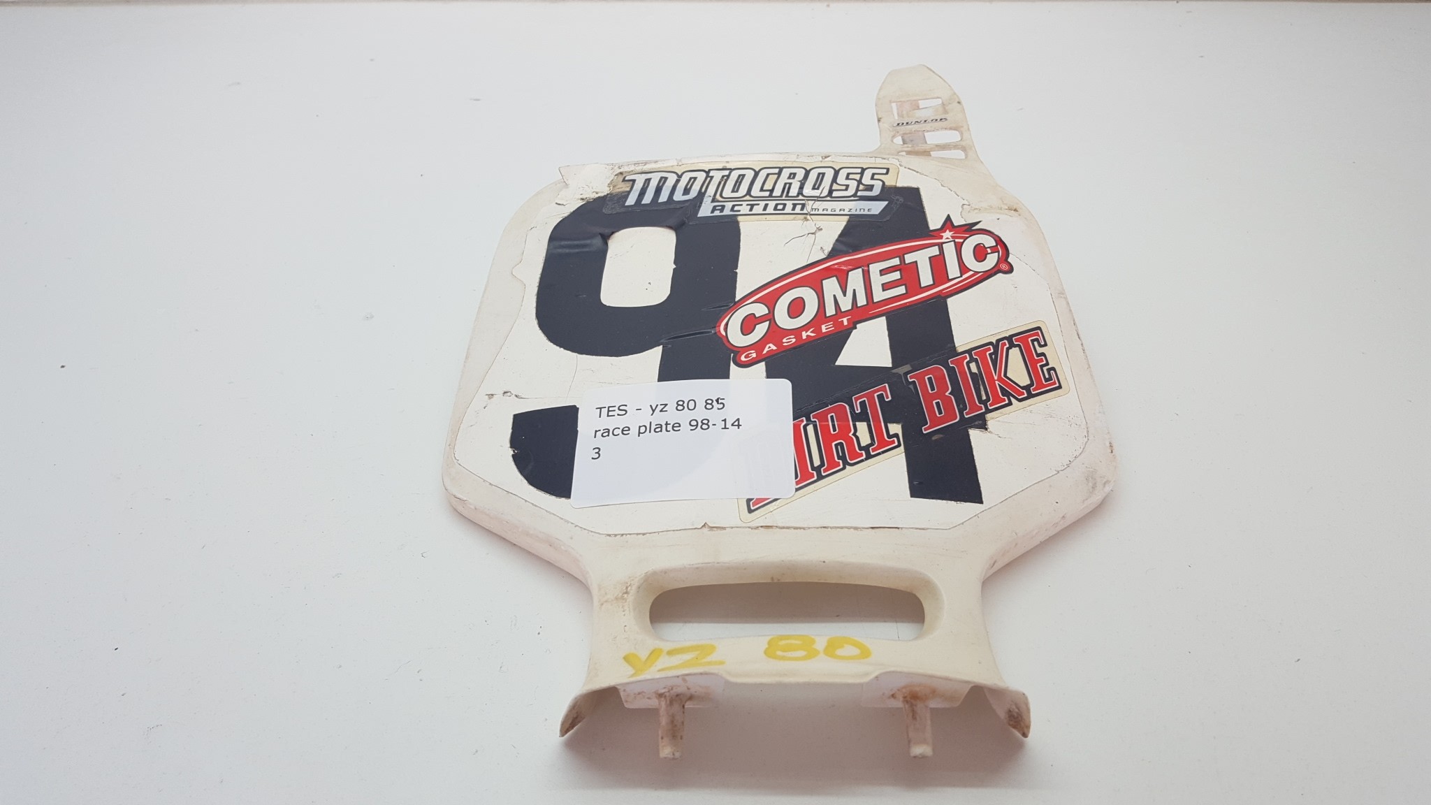 Race Front Number Plate Yamaha YZ80 YZ85 1998-2014