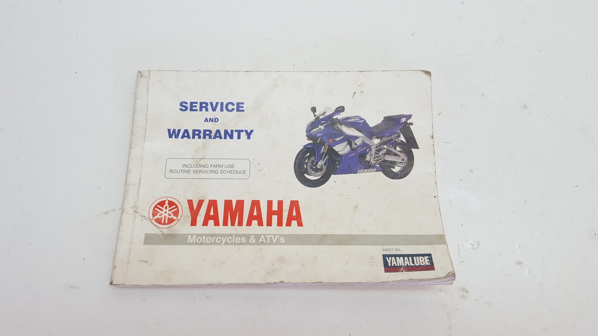 Service Warranty Book Yamaha Motorcycle ATV
