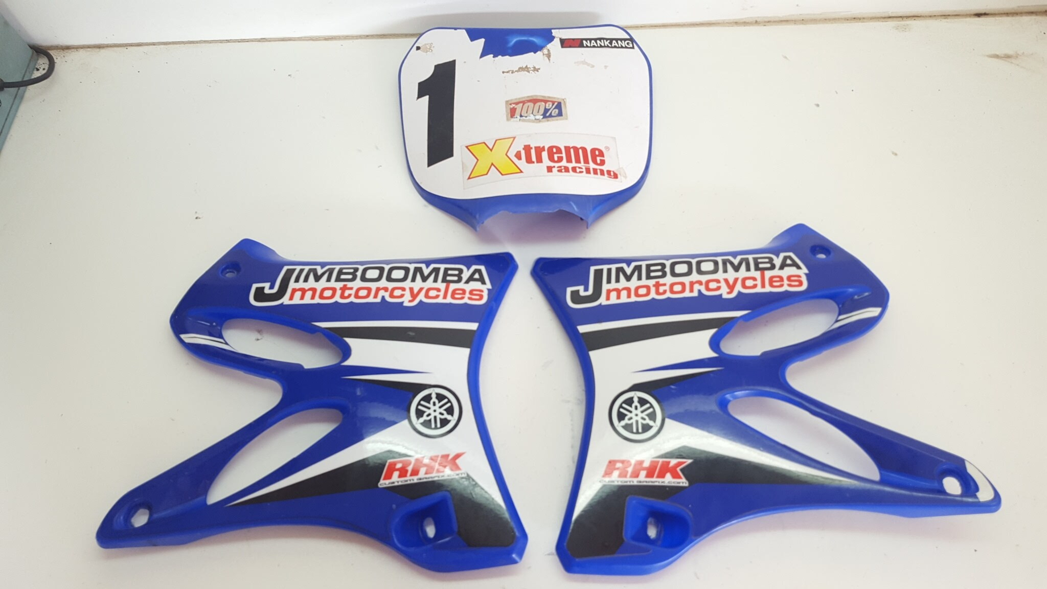 Radiator Shrouds & Front Race Number Plate Yamaha YZ250 2005 04-14 125 #714