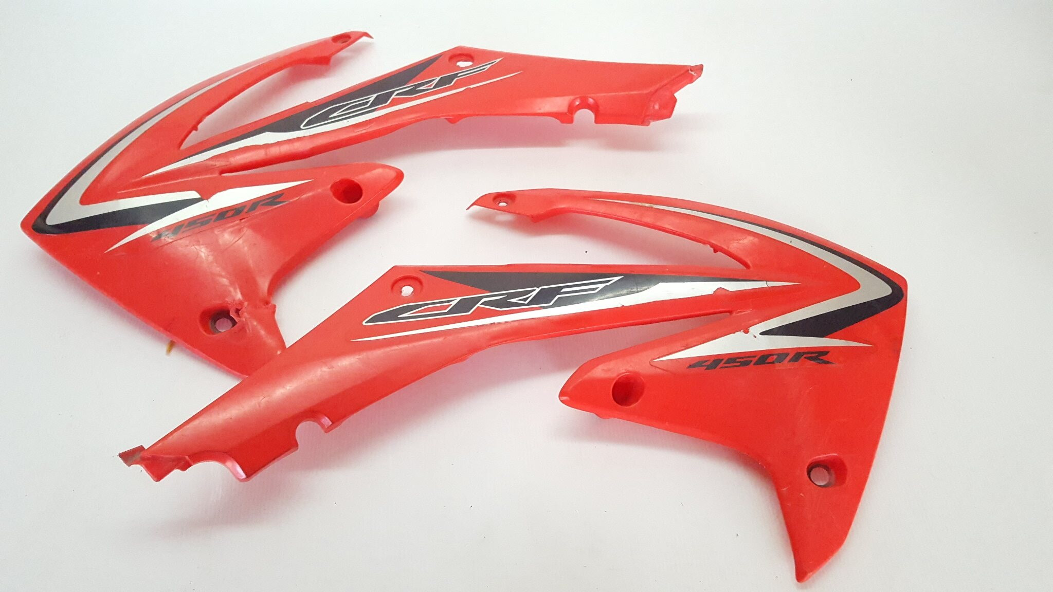 Damaged Aftermarket Radiator Shrouds Honda CRF450R 2010 CRF 450 R #764