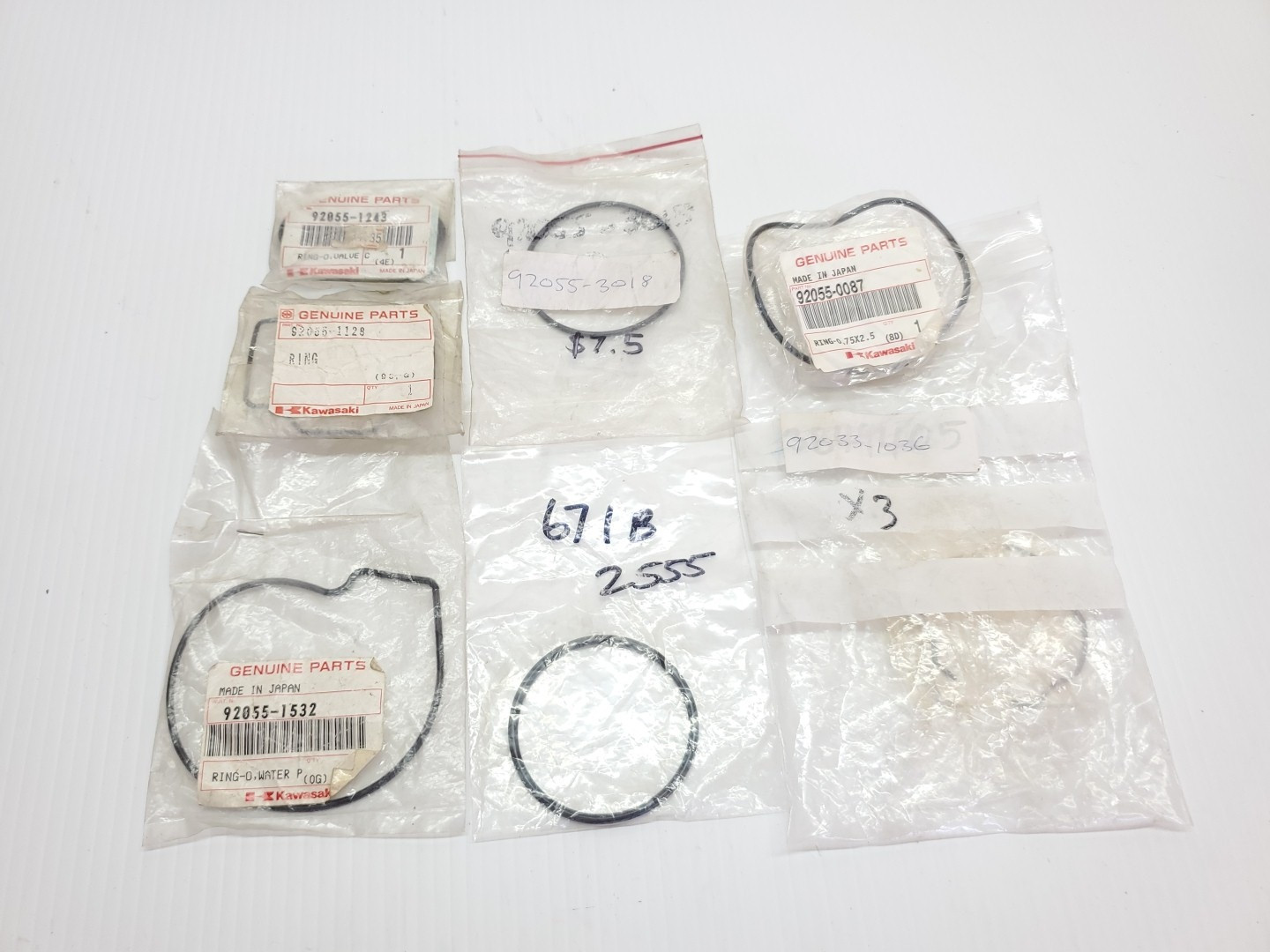 New Kawasaki Assortment: Large O-Rings NOS  