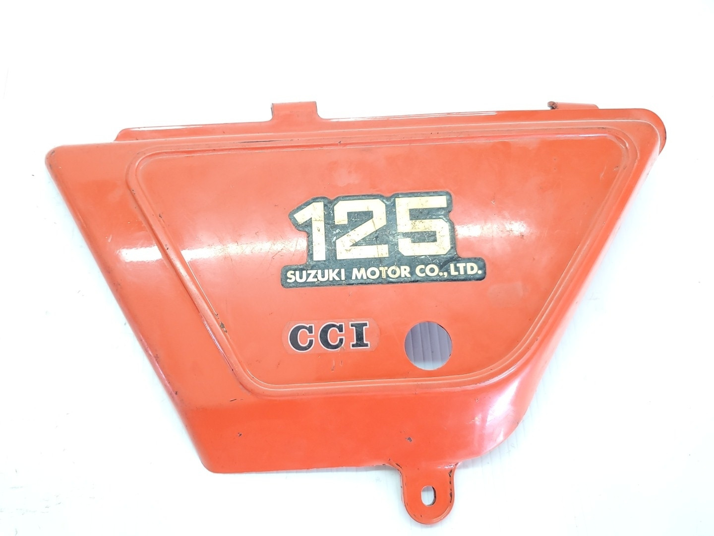 Suzuki TS125 Orange Left Frame Side Cover 1 TS 125 1979 + Other Years