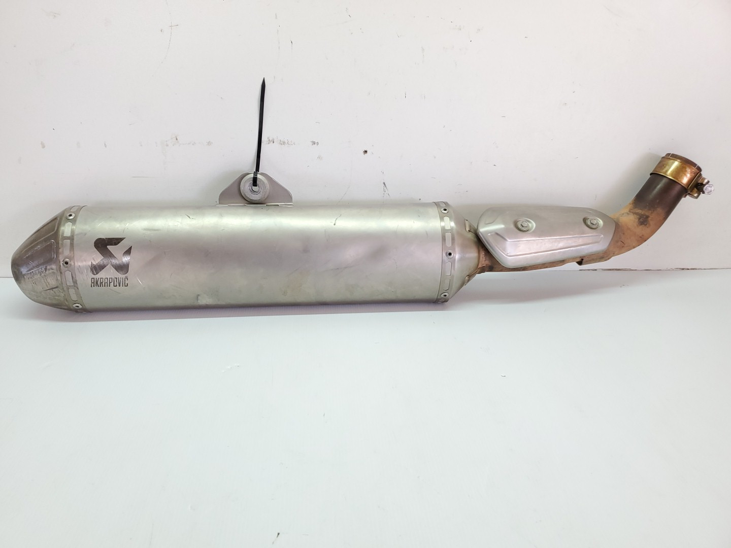 Husqvarna TE511 2014 Akrapovic Muffler Silencer Damaged TE 499 511 #886