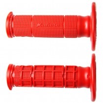 Red Ariete Motorcycle Hand Grips Unity Half Waffle MX Off Road