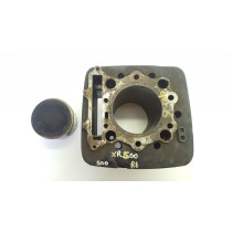 Damaged Barrel 92mm Cylinder Jug Pot w Piston Honda XR500RE XR 500 RE 1984 83 -84