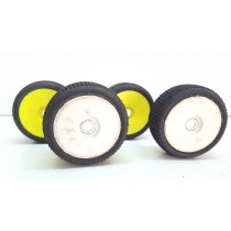 Used 1/8 Mismatched Procircuit & Blade EVO 4WD Buggy Wheels & Tyres Two Sets of 2