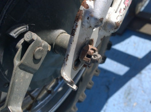 Rear Axle Spindle Shaft to suit Yamaha PW80 PW Peewee 80 1983 83