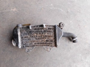 Right side Radiator for Kawasaki KX80 KX 80 1985 Dented But Works