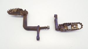 Footrest Pair Footpeg Foot Peg Step Kawasaki KLX650R 96-01