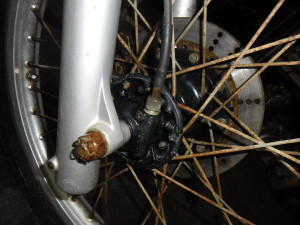 Kawasaki KLR250 KLR 250 1994 94 Front Axle