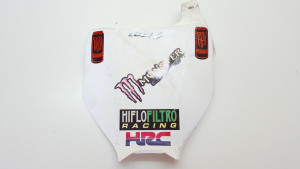 Race Plate White Kawasaki KX250F KXF KX 250F 250 Suzuki RMZ250 RMZ Front Number Cover 2004-2005