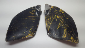 Side Covers Pair Number Plate KTM SX EXC 125 200 250 300 380 400 520 SX 98-01 black