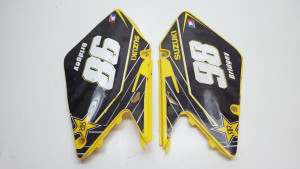Side Frame Covers Number Plates Suzuki RM125 2004 2005 03-08 #689