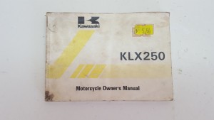 Owner's Manual Kawasaki KLX250 1994