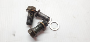 Brake Banjo Bolts Bleeder Screws Suzuki DRZ400E 2001 DRZ 400 400E KLX 00-19 #BB