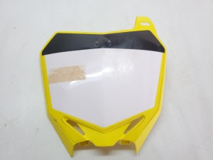 Damaged Aftermarket Front Race Number Plate RMZ250 2011 Suzuki 11-12 RMZ RM-Z 250 #814