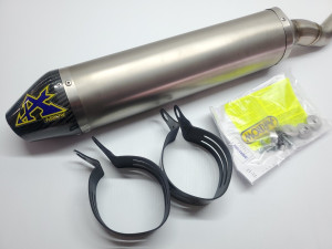 Sherco 250 300 SEF 08-11 New Arrow Exhaust Muffler Silencer Titanium w Carbon Cap 250SEF 300SEF Header