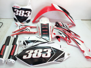 Honda CRF250R 2011 Plastics Kit Fender Side Cover Fork Guard Race Plate CRF 250 R 11-13 #885