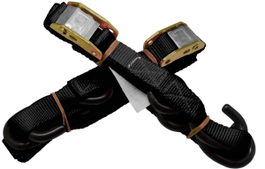MCS Black Tie Down Straps w Soft Loop & Hooks Honda KTM Kawasaki Yamaha Suzuki