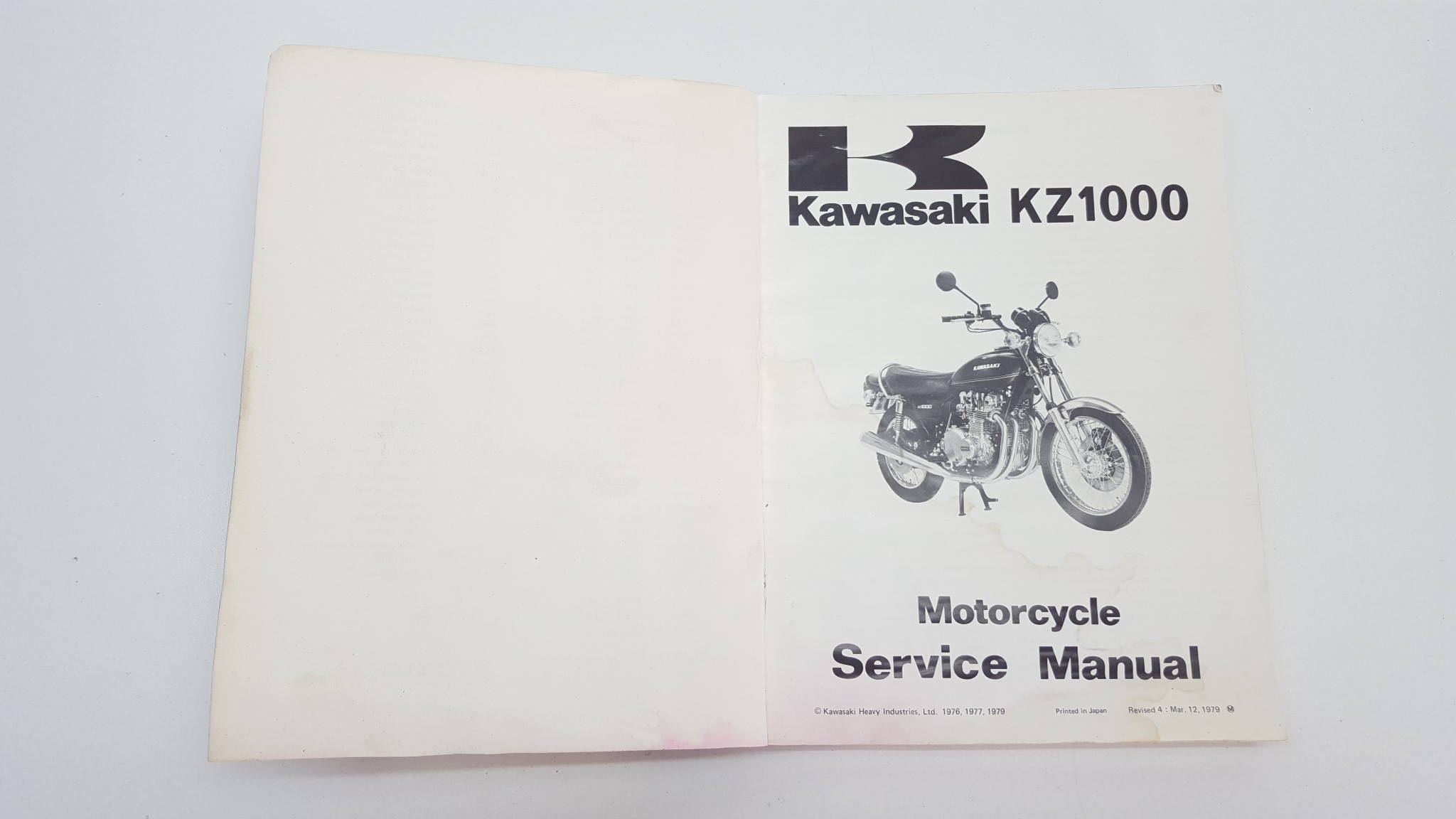 Owner S Manual Kawasaki Kz1000 1977 Ebay
